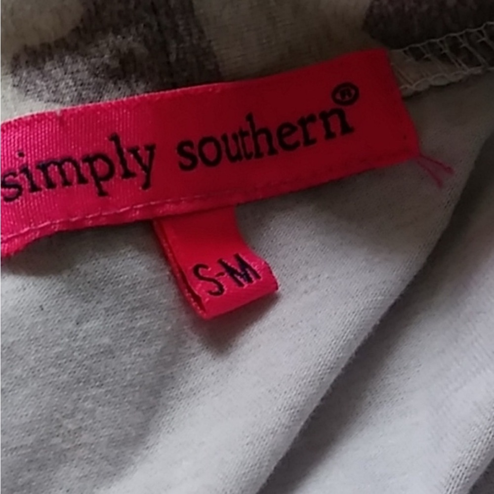 Simply Southern Cream and Tan Camouflage Cardigan - S/M - Picture 3 of 3